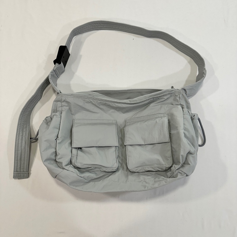 Wicked Misfit Cargo Crossbody Bag Women‎ OS Grey Adjustable Strap | Gorpcore